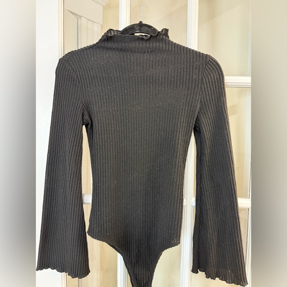 High Neck Ribbed Bodysuit - Picture 1 of 2